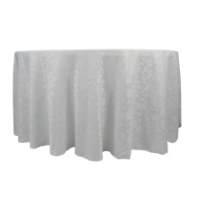 Customisierte billige runde gewebte Damast Jacquard Tischdecke Hochzeit